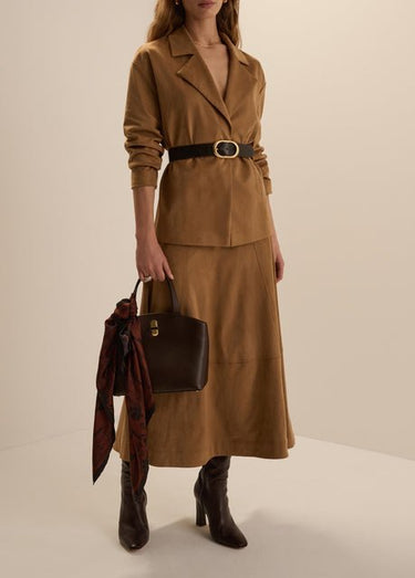 Favorite Daughter The Marina Wrap Coat in Camel