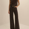 Favorite Daughter The Mischa Wide Leg Ankle in Espresso