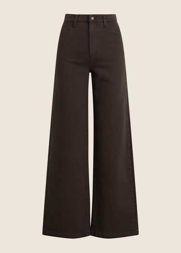 Favorite Daughter The Mischa Wide Leg Ankle in Espresso