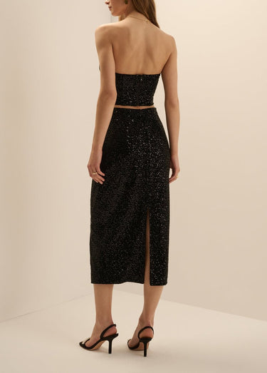 Favorite Daughter The Out of Your League Skirt in Party Black