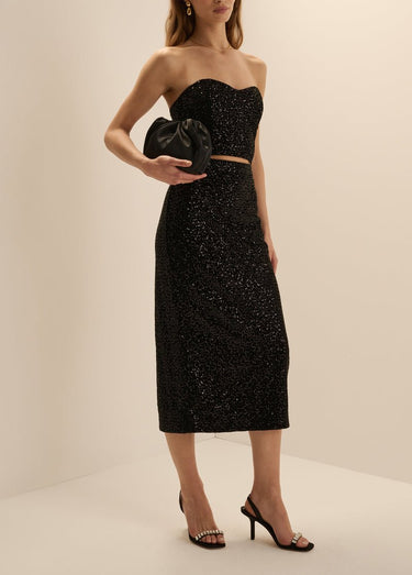 Favorite Daughter The Out of Your League Skirt in Party Black