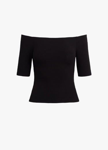 Favorite Daughter The Sara Half Sleeve Top in Black