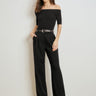 Favorite Daughter The Sara Half Sleeve Top in Black
