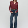 Favorite Daughter The Valentina Super High Rise Flare in Woodside