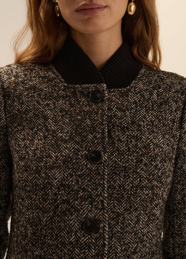 Favorite Daughter The Varsity Blazer in Speckled Herringbone
