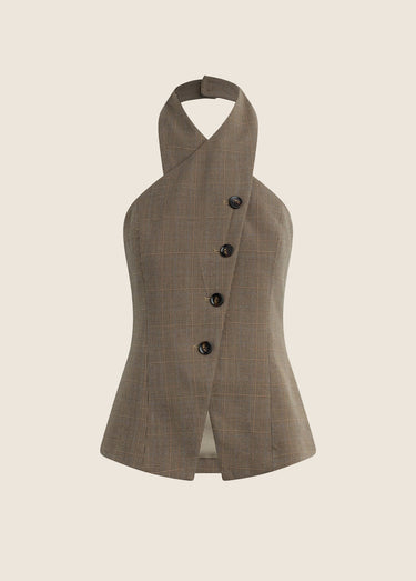 Favorite Daughter The Crossover Vest in Java Plaid