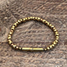 Flint Beaded Single Bracelet: Brass Snake / Large
