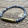 Flint Beaded Single Bracelet: Spiderweb Jasper / Large