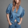 Frame Denim Sailor Blouse in Starlet - Estilo Boutique
