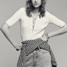 Frame Lace Up Sweater Polo in Off White - Estilo Boutique