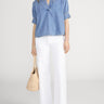 Frame Le Slim Palazzo Modernist Pocket in White
