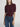Frame The Chain Pointelle Sweater in Cabernet