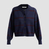 Frame The Easy Femme Striped Cardigan in Navy Stripe