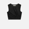 Frame The Mesh Twist Tank in Black