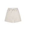 Frame The Off Duty Drawstring Long Hang Shorts in Natural Ecru