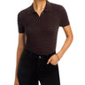 Frame The Smocked Polo in Chestnut