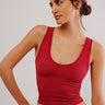 Free People Clean Slate Tank in Red Dahlia - Estilo Boutique