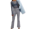 Free People High Time Kick Flare in Pearl Blue - Estilo Boutique
