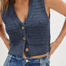 Free People We The Free Ava Vest in Vintage Indigo - Estilo Boutique