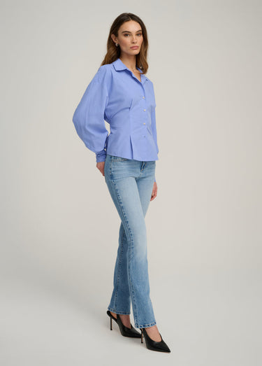 Favorite Daughter The Back Story Shirt in Blue White Stripe