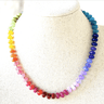 Gems by SJ Gemstone Necklace 16" in Rainbow - Estilo Boutique