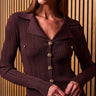 Generation Love Anira Rib Top in Brown