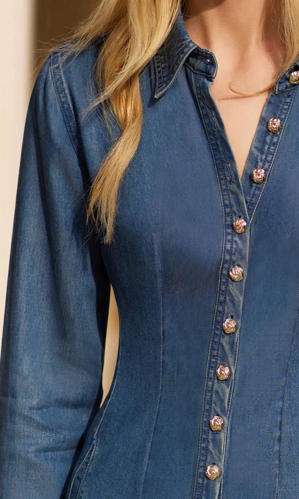 generation love denim dress Generation Love Marcella Denim Maxi Dress