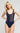 Generation Love Dina Stripe Sequin Bodysuit in Midnight
