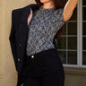 Generation Love Eva Snake Top in Forest Python Moss