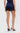 Generation Love Lana Lace Hammered Satin Shorts in French Navy Black