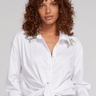 Generation Love Mitchie Crystal Poplin Shirt in White - Estilo Boutique