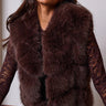 Generation Love Rosario Faux Fur Vest in Brown