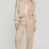 Generation Love Sariah Cotton Sateen Bomber in Light Khaki