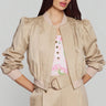 Generation Love Sariah Cotton Sateen Bomber in Light Khaki