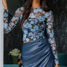 Generation Love Vivi Floral Mesh Top in Peony Palette
