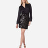 Gilner Farrar Addison Dress in Black Paillets - Estilo Boutique