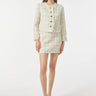 Gilner Farrar Amani Skirt in Cream Tweed - Estilo Boutique