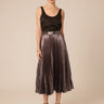 Gilner Farrar Braylen Skirt in Silver Metallic Pleating