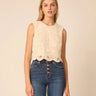 Gilner Farrar Niomi top in Lace Embroidery