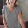 Go Silk Go Raw Revisited Luxe Tee in Smoke - Estilo Boutique