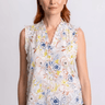 Go Silk Go Ruffle Me Up Blouse in True Colors