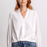 Go Silk Go Twist Shirt in White