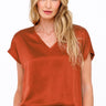 Go Silk Raw Revisited Tee Luxe in Siracha
