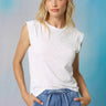 Goldie Tee Slub Cap Tee in White