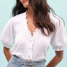 Goldie Tees Evelyn Blouse in White
