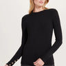 Goldie Tees Marina Ribbed Top in Black