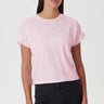 Goldie Tees Slub Puff & Ruffle Sleeve Tee in Cherry Blossom
