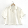 Greylin Chelly Textured Pullover Boxy Polo Shirt - Estilo Boutique