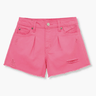 Habitual Girl Frayed Hem Short in Dark Pink - Estilo Boutique