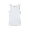 Habitual Girl Ruched Sleeve Tank Top in White - Estilo Boutique
